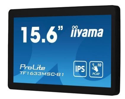 IIYAMA Monitor 15.6 cala ProLite TF1633MSC-B1 IPS,poj.10pkt.450cd,IP54