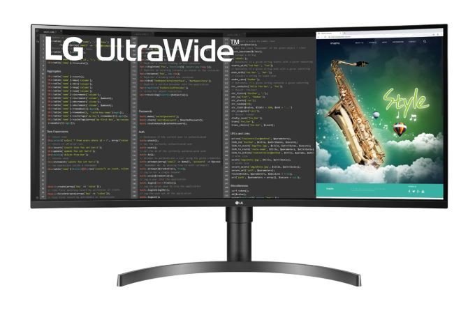 LG Electronics Monitor 35 cali 35WN75C-B 21:9 QHD Curved USB-C FreeSync