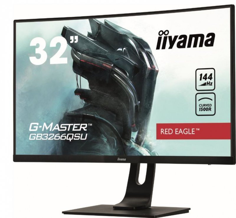 IIYAMA Monitor 31.5 cale GB3266QSU-B1 VA,QHD,144HZ,1MS,1500R,DPx,HDMIx2,USBx4