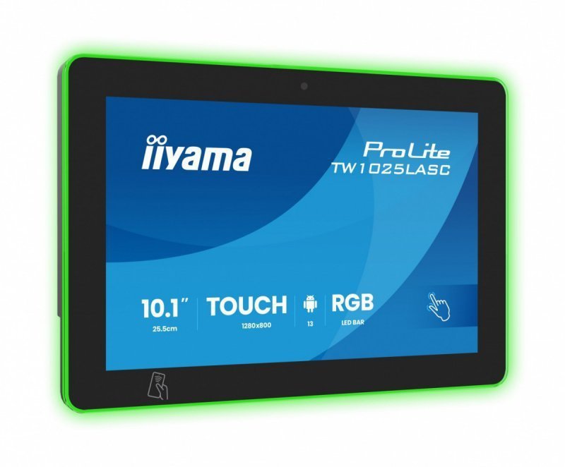 IIYAMA Monitor ProLite 10.1 cala TW1025ALASC-B3PNR,10P.DOT.IPS,WIFI,450 cd^m2,2x2W,3xUSB, RJ45, MICRO, A14, NFC , kamera interne