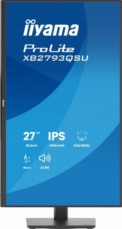 IIYAMA Monitor 27 cali XB2793QSU-B1 IPS, QHD, HDMI, DP, 2xUSB