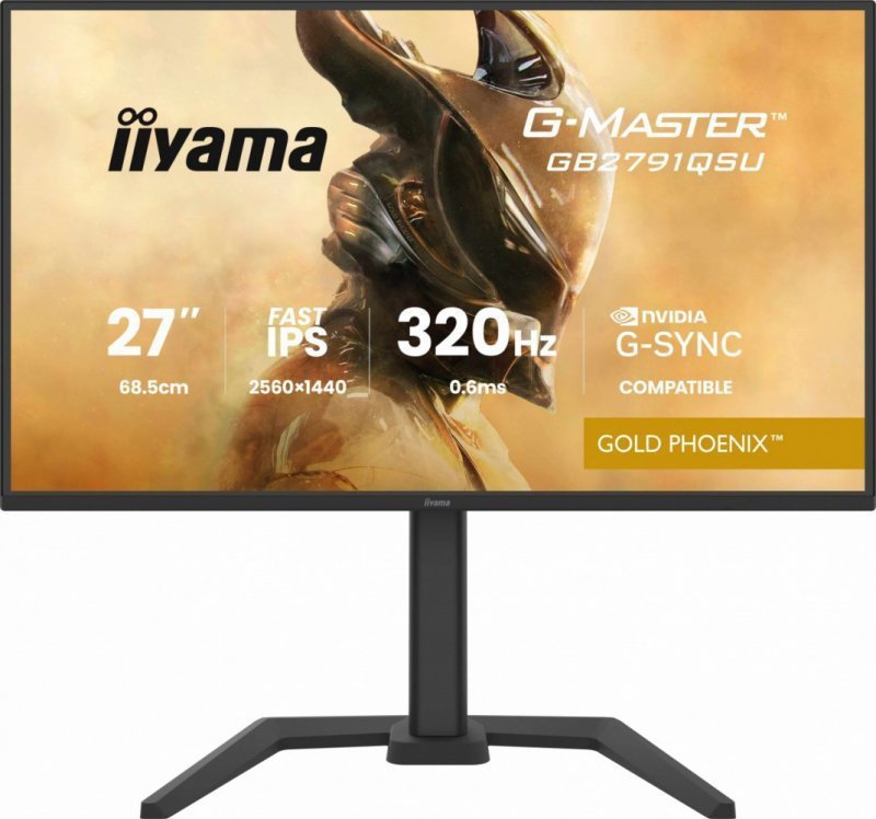 IIYAMA Monitor 25 cali GB2791QSU-B1 0.6ms,DP,2xHDMI 2.1 ,320Hz, Fast IPS,  WQHD,350 cd^m2, USB HUB x4 (2x Type-A, 2x Type-C), G-