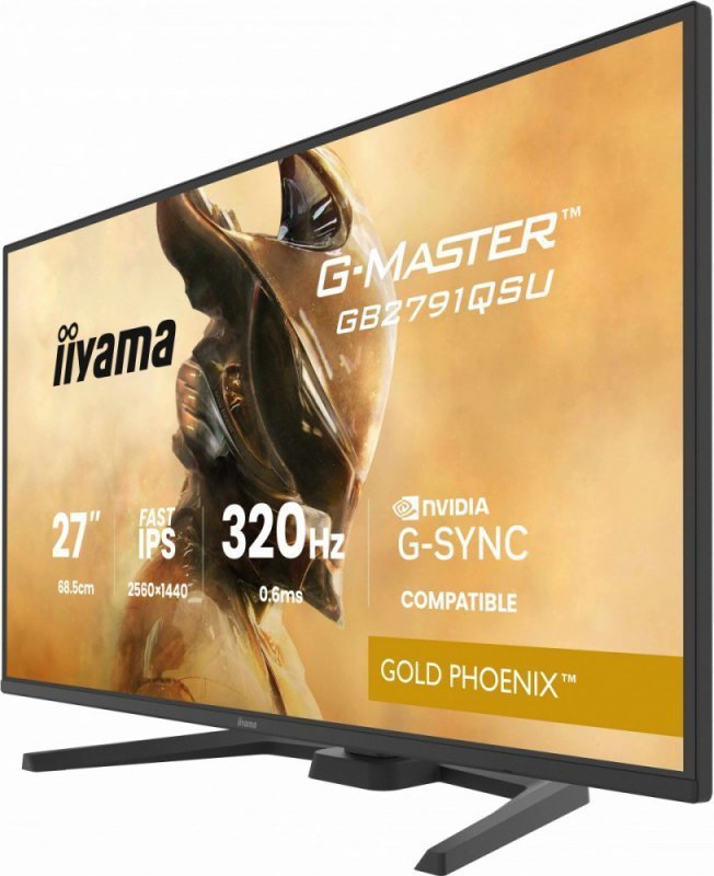 IIYAMA Monitor 25 cali GB2791QSU-B1 0.6ms,DP,2xHDMI 2.1 ,320Hz, Fast IPS,  WQHD,350 cd^m2, USB HUB x4 (2x Type-A, 2x Type-C), G-