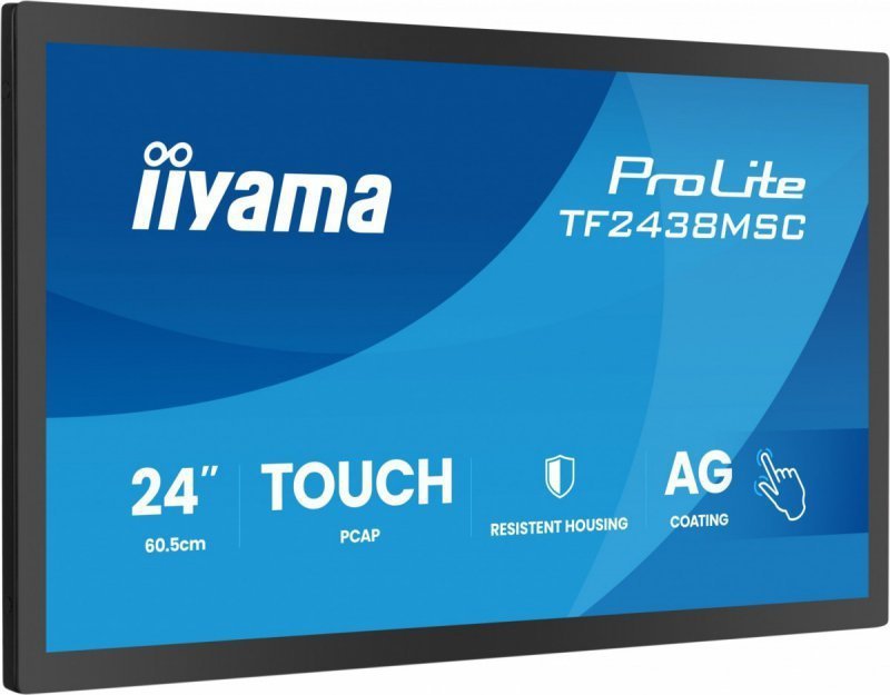 IIYAMA Monitor 24 cale TF2438MSC-B2 IPS,FHD,DP,HDMI,2x2W,2xUSB,600(cd^m2),  10pkt.7H,IP1X(FRONT),PION^POZIOM, 120Hz