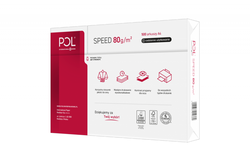 Papier biurowy POLspeed A4 80g