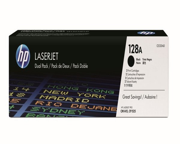 Toner HP Toner^128A Black Dual Pack LJ Cart CE320AD