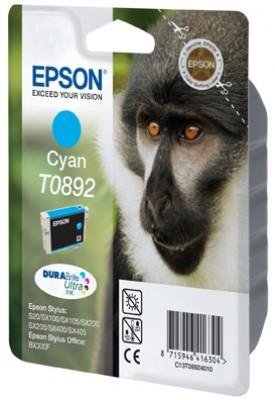 Tusz (Ink) T0892 cyan do Epson Stylus S20^SX100^SX105^SX200^SX205^SX400^SX405^BX300F