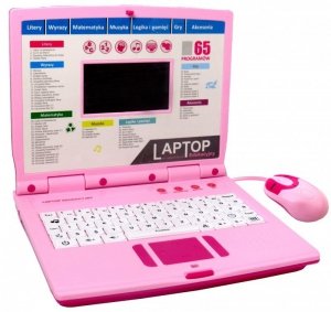 Laptop Komputerek Dla Dziewczynki Interaktywny Edukacyjny Jak Prawdziwy Aż 65 Programów 