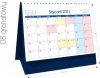 Kalendarz biurkowy stojący na podstawce PLANO 2021 granatowy 08