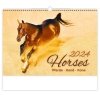Kalendarz ścienny wieloplanszowy Horses 2024 - okładka