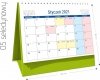 Kalendarz biurkowy stojący na podstawce PLANO 2021 seledynowy 05