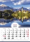 Kalendarz ścienny wieloplanszowy A4 KRAJOBRAZY 2025 - kwiecień 2025