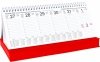 Kalendarz biurkowy TYGODNIOWY Z PIÓRNIKIEM 2022 czerwony
