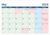 Kalendarium do kalendarza MINI PLANO - maj 2024