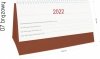 Kalendarz biurkowy stojący na podstawce PREMIUM 2022 brązowy