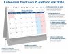 Kalendarz 2024 PLANO stojący na twardej podstawce