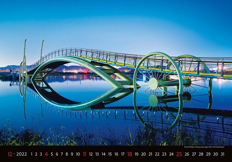Kalendarz ścienny wieloplanszowy Bridges 2022 - grudzień 2022
