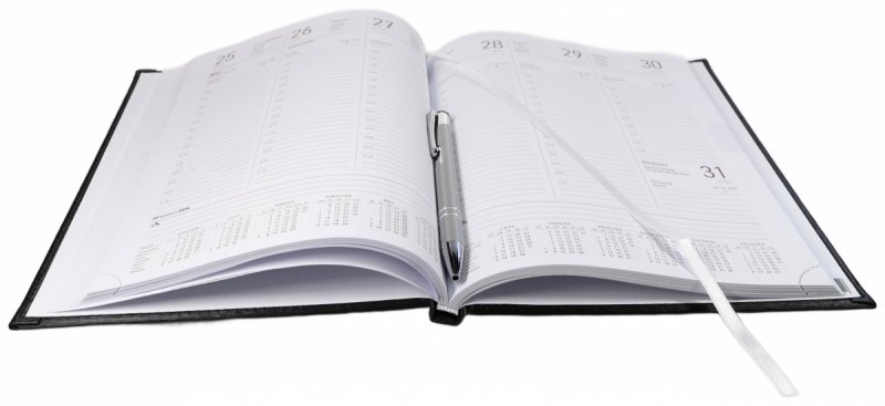 Kalendarz książkowy 2026 B5 tygodniowy papier biały drukowane registry oprawa ALUMINIUM szara