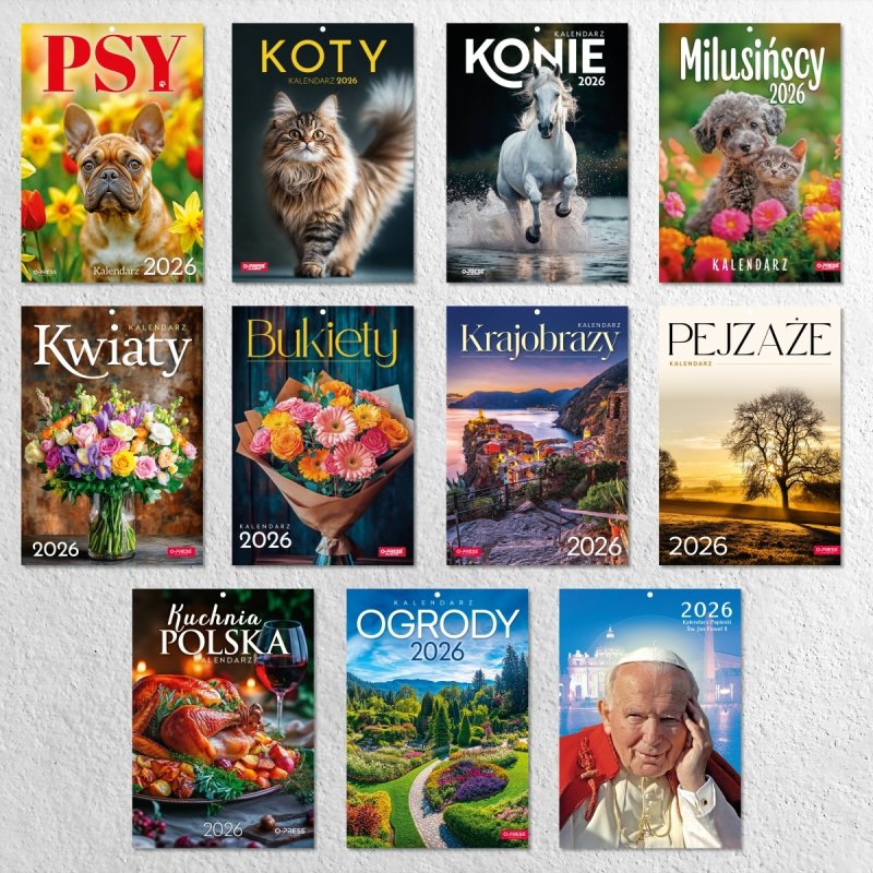 Kalendarz ścienny wieloplanszowy A4 PEJZAŻE 2026