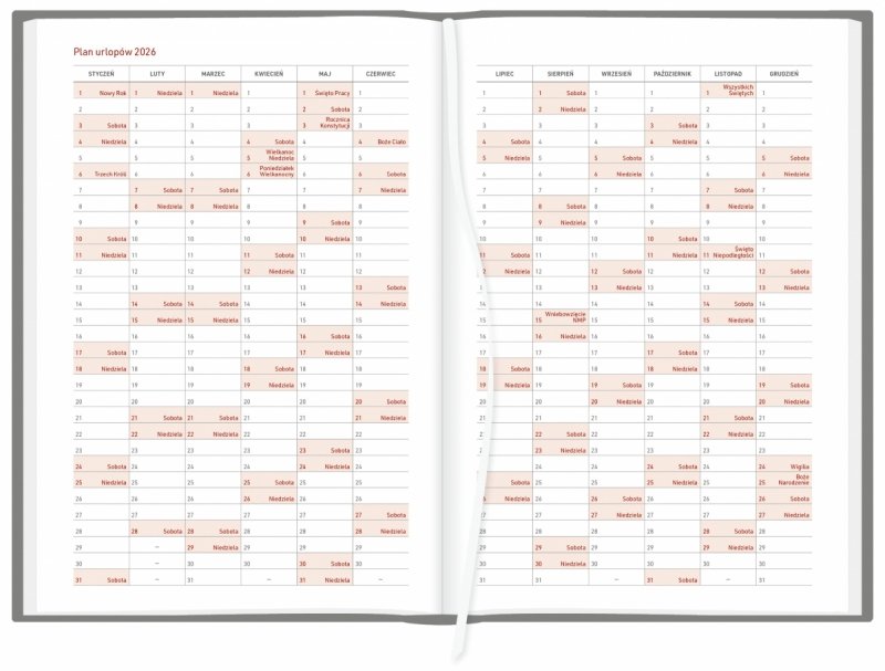 plan urlopów na rok 2026