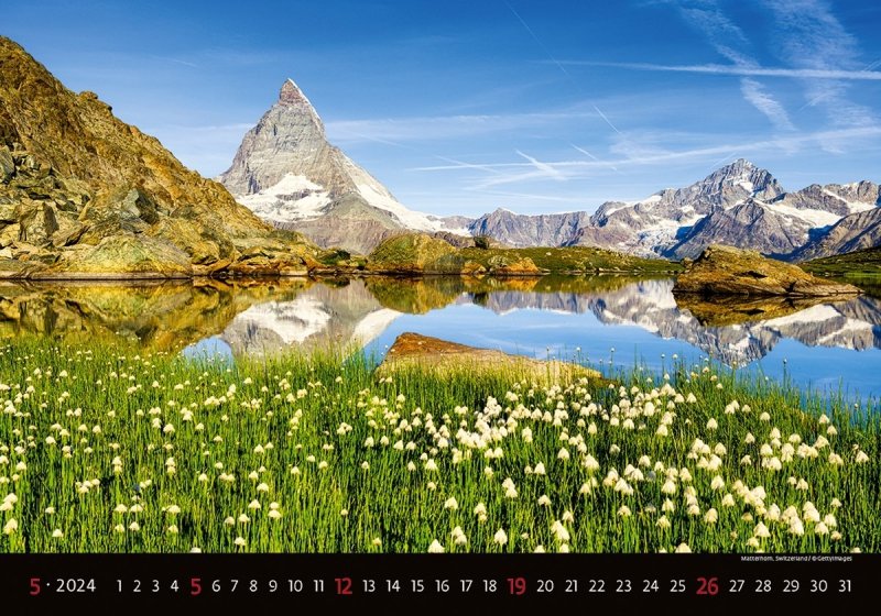 Kalendarz ścienny wieloplanszowy Landscapes 2024 - maj 2024