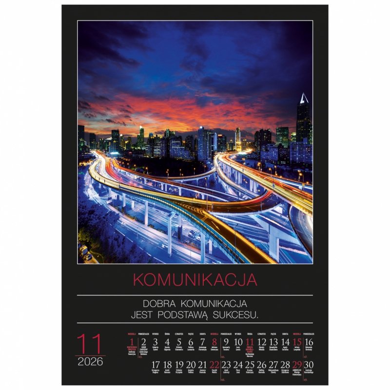 C09 Kalendarz ścienny wieloplanszowy Motivation 2026 Z NADRUKIEM