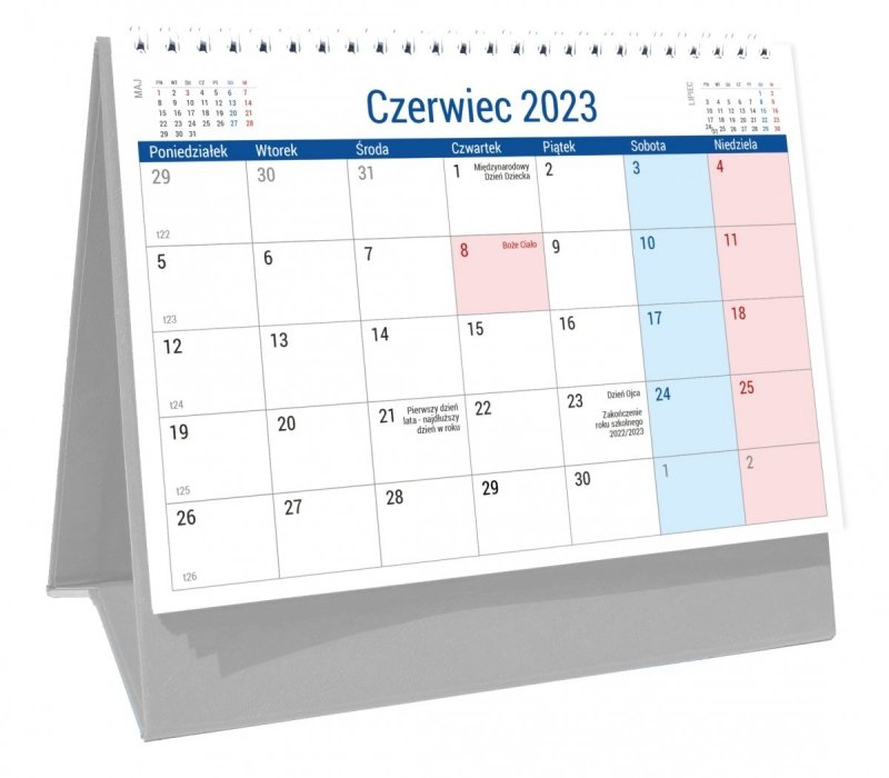 Kalendarz biurkowy PLANO dla uczniów i nauczycieli na rok szkolny 2023/2024