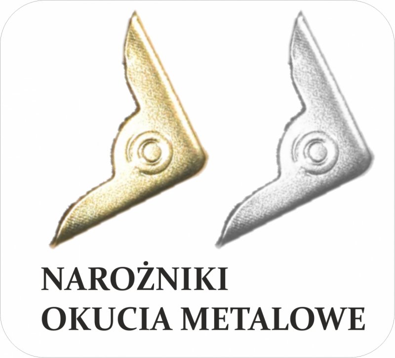 Narożniki metalowe do notesu