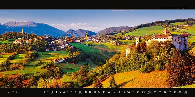Kalendarz ścienny wieloplanszowy Panoramaphoto 2022 - exclusive edition - lipiec 2022