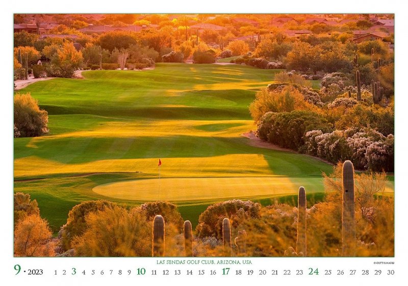 Kalendarz ścienny wieloplanszowy Golf 2023 - wrzesień 2023