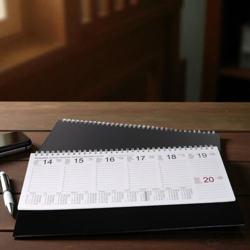 Kalendarz biurkowy tygodniowy BUSINESS LINE 2026 czarny