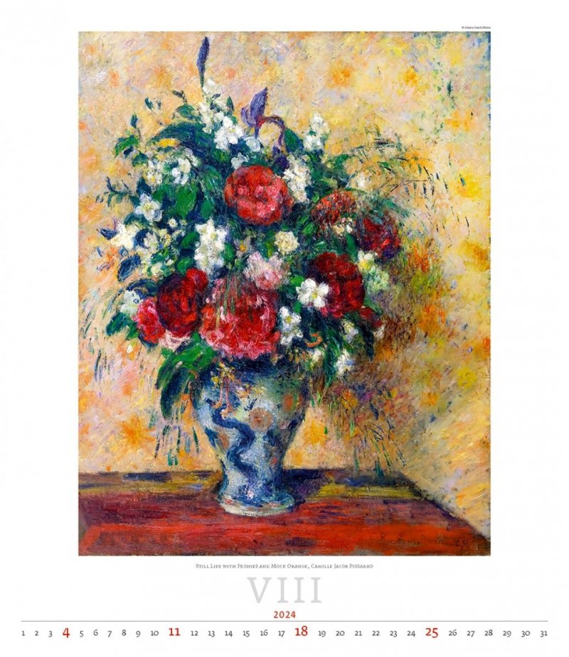 Kalendarz ścienny wieloplanszowy Impressionism 2024 - exclusive edition - sierpień 2024