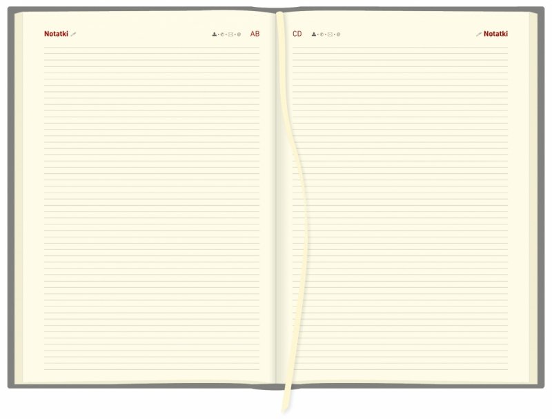 notes teleadresowy w kalendarzu B5 tygodniowym 