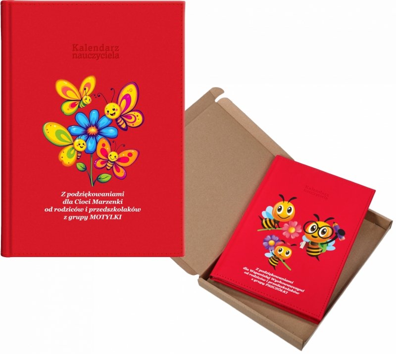 kalendarz dla nauczyciela na rok 2026/2027 z pudełkiem w komplecie