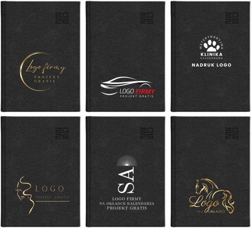 przykładowe wzory okładki z logo do kalendarza na rok 2026