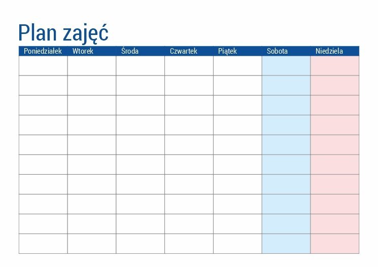 Kalendarz biurkowy PLANO szkolne plan zajęć dla uczniów i nauczycieli 