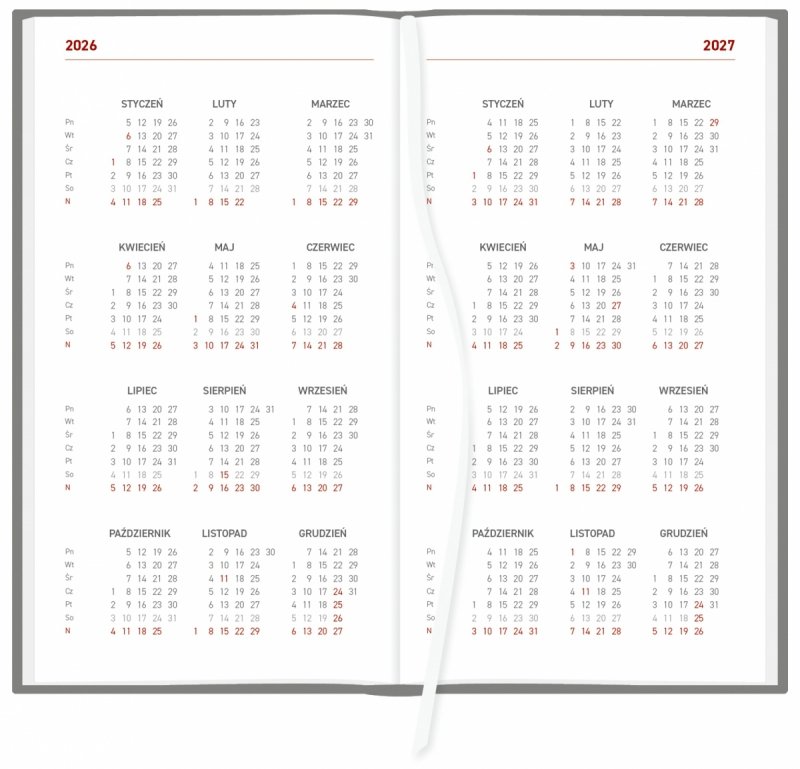 skrócone kalendarium roku 2026 oraz 2027
