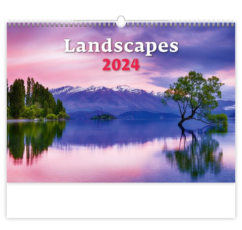 Kalendarz ścienny wieloplanszowy Landscapes 2024 - okładka