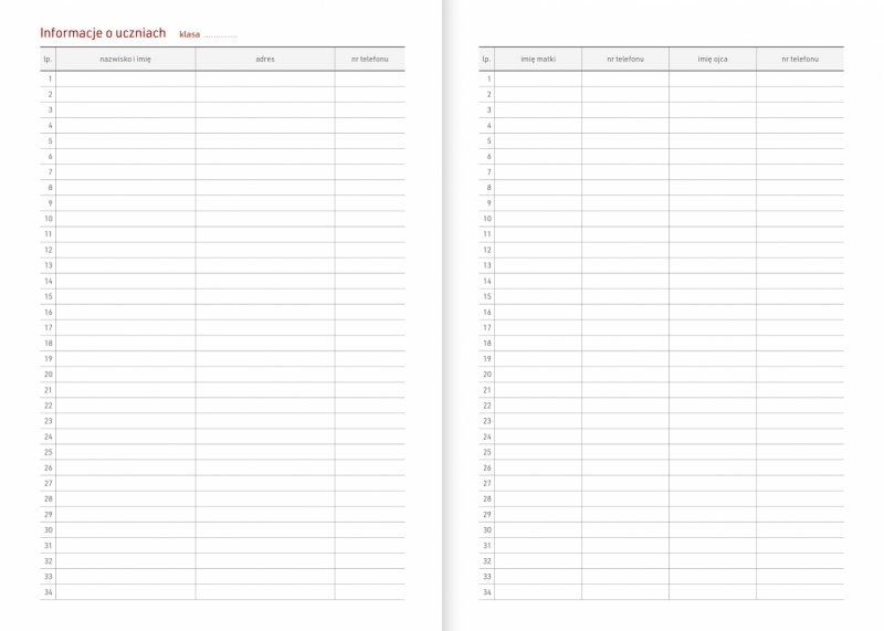 kalendarz nauczyciela - plan dyżurów nauczyciela