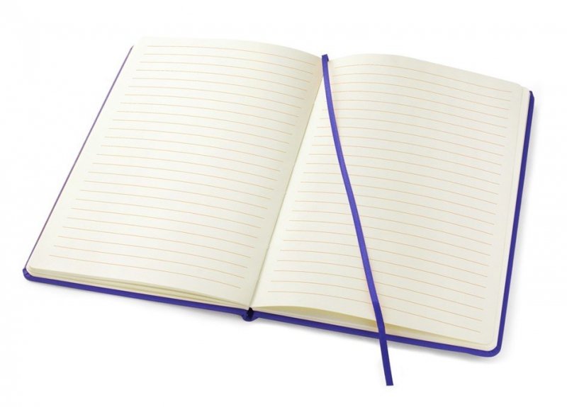 Notes A5 papier chamois w linie oprawa VIVA granatowa  z zamykaniem na gumkę