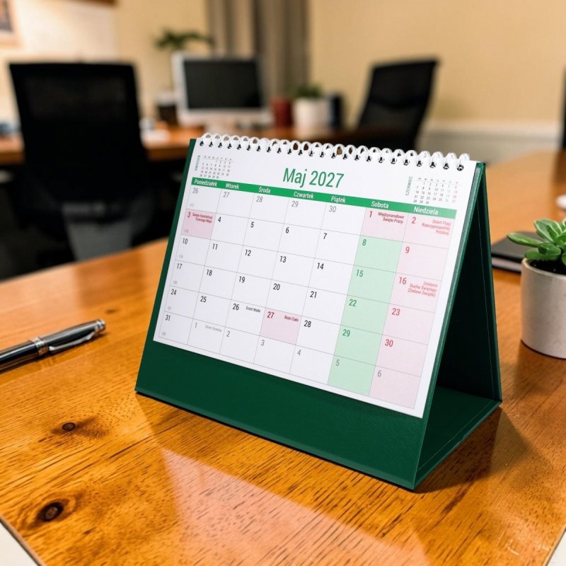 kalendarz biurkowy szkolny dla ucznia na rok 2026/2027