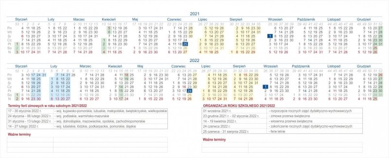 Kalendarz biurkowy tygodniowy na rok szkolny 2021/2022 PREMIUM granatowy