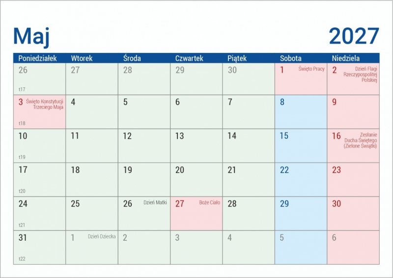 kalendarz szkolny na podstawce kartonowej