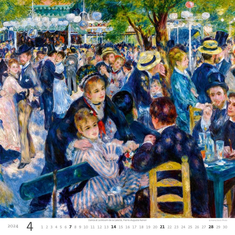 Kalendarz ścienny wieloplanszowy Impressionism 2024 - kwiecień 2024