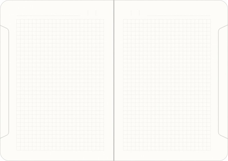 Notes A5 papier chamois w kratkę - przykładowa kartka z notatnika