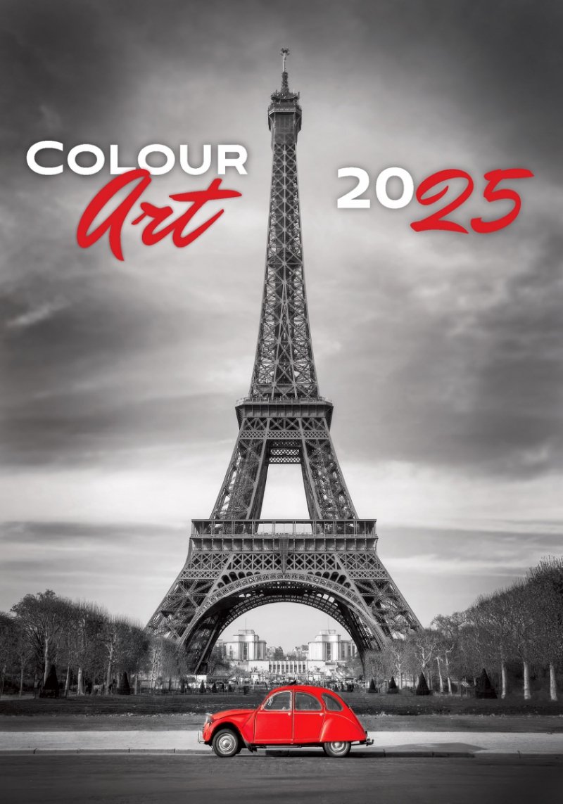 Zdjęcie okładki w kalendarzu ściennym Colour Art 2025 wydawnictwa Helma