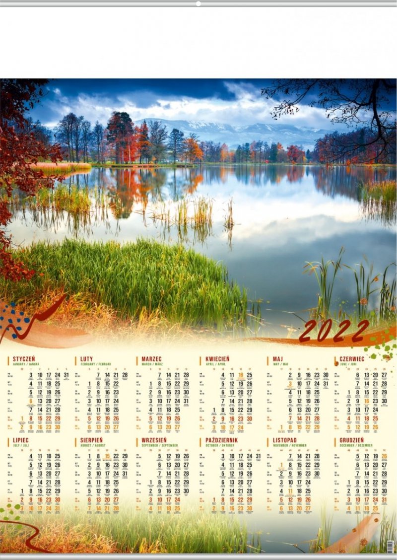 Kalendarz plakatowy  2022 A1/06 Nad jeziorem