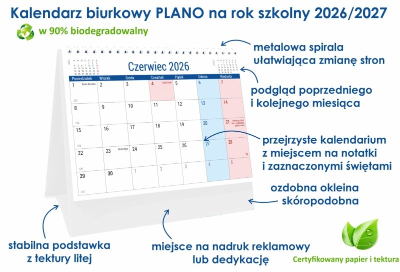 opis kalendarza szkolnego na rok 2026/2027