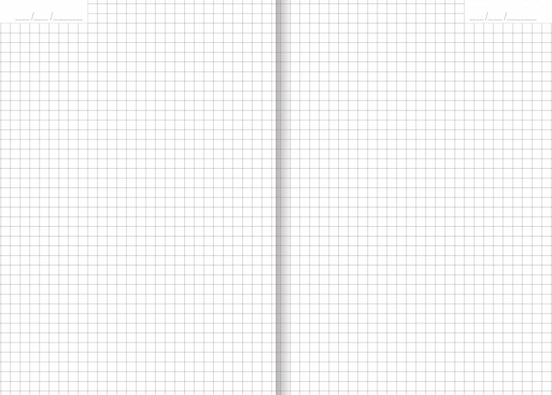 Notes A4 papier biały w kratkę - przykładowa kartka z notatnika