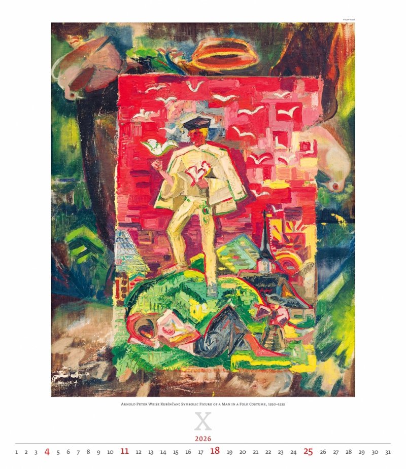 ścienny kalendarza na rok 2026 - malarstwo, obrazy